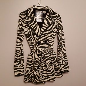 Zebra Pea Coat